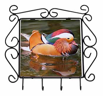 Lucky Mandarin Duck Wrought Iron Key Holder Hooks