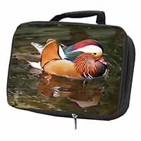 Lucky Mandarin Duck Black Insulated School Lunch Box/Picnic Bag