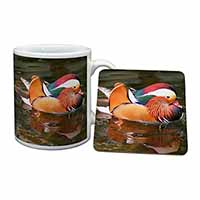 Lucky Mandarin Duck Mug and Coaster Set