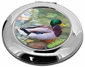Mallard Duck by Stream Make-Up Round Compact Mirror