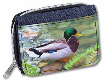 Mallard Duck by Stream Unisex Denim Purse Wallet