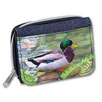 Mallard Duck by Stream Unisex Denim Purse Wallet