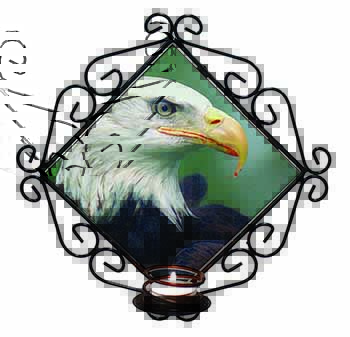 Eagle, Bird of Prey Wrought Iron Wall Art Candle Holder