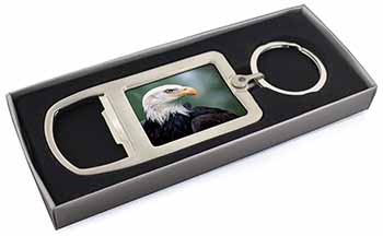 Eagle, Bird of Prey Chrome Metal Bottle Opener Keyring in Box