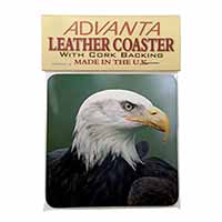 Eagle, Bird of Prey Single Leather Photo Coaster