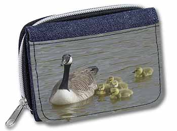 Canadian Geese and Goslings Unisex Denim Purse Wallet