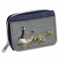 Canadian Geese and Goslings Unisex Denim Purse Wallet