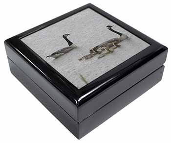 Geese+Goslings in Heavy Rain Keepsake/Jewellery Box