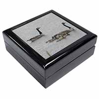 Geese+Goslings in Heavy Rain Keepsake/Jewellery Box