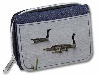 Geese+Goslings in Heavy Rain Unisex Denim Purse Wallet