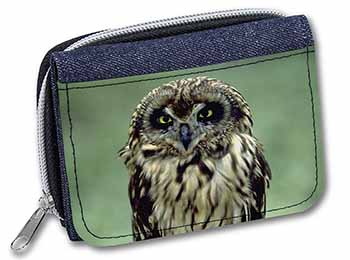 Cute Tawny Owl Unisex Denim Purse Wallet
