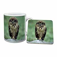Cute Tawny Owl Mug and Coaster Set - Advanta Group®