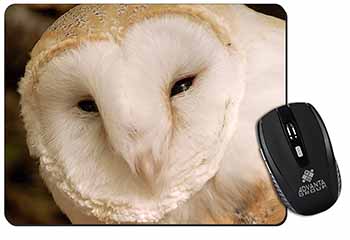 White Barn Owl Computer Mouse Mat