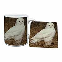 White Barn Owl Mug and Coaster Set - Advanta Group®