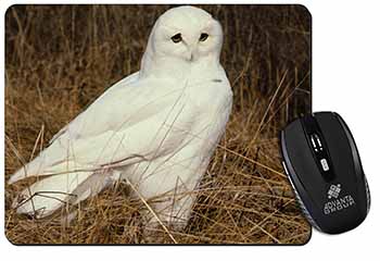 White Barn Owl Computer Mouse Mat