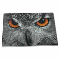 Large Glass Cutting Chopping Board Grey Owl