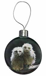 Baby Owl Chicks Christmas Bauble