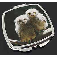 Baby Owl Chicks Make-Up Compact Mirror