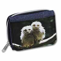 Baby Owl Chicks Unisex Denim Purse Wallet