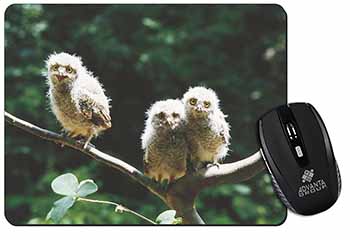 Baby Owl Chicks Computer Mouse Mat