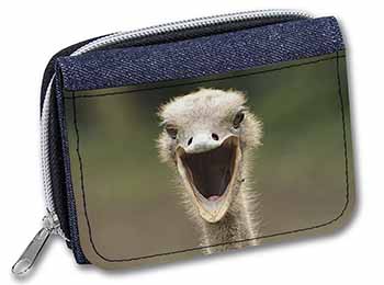 Ostritch Photo Print Unisex Denim Purse Wallet