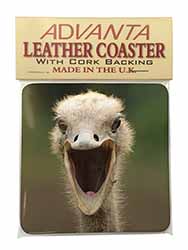 Ostritch Photo Print Single Leather Photo Coaster