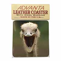 Ostritch Photo Print Single Leather Photo Coaster