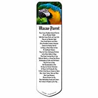 Blue+Gold Macaw Parrot Bookmark, Book mark, Printed full colour
