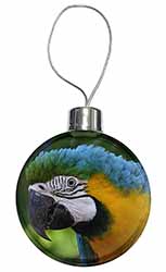 Blue+Gold Macaw Parrot Christmas Bauble