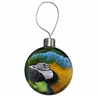 Blue+Gold Macaw Parrot Christmas Bauble