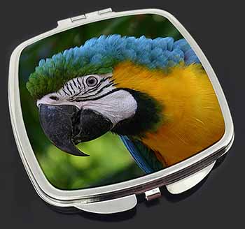 Blue+Gold Macaw Parrot Make-Up Compact Mirror