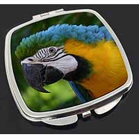 Blue+Gold Macaw Parrot Make-Up Compact Mirror
