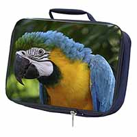 Blue+Gold Macaw Parrot Navy Insulated School Lunch Box/Picnic Bag