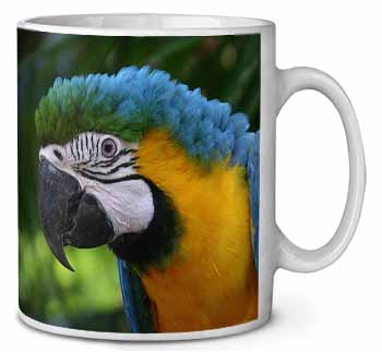 Blue+Gold Macaw Parrot Ceramic 10oz Coffee Mug/Tea Cup