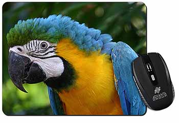 Blue+Gold Macaw Parrot Computer Mouse Mat