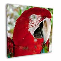 Green Winged Red Macaw Parrot Square Canvas 12"x12" Wall Art Picture Print