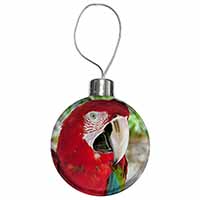Green Winged Red Macaw Parrot Christmas Bauble