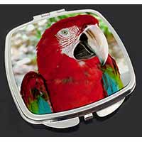Green Winged Red Macaw Parrot Make-Up Compact Mirror