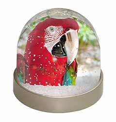 Green Winged Red Macaw Parrot Snow Globe Photo Waterball