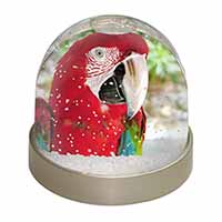 Green Winged Red Macaw Parrot Snow Globe Photo Waterball