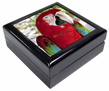 Green Winged Red Macaw Parrot Keepsake/Jewellery Box