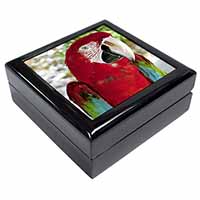 Green Winged Red Macaw Parrot Keepsake/Jewellery Box