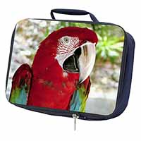 Green Winged Red Macaw Parrot Navy Insulated School Lunch Box/Picnic Bag