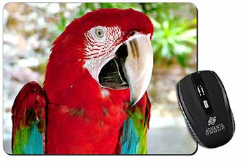 Green Winged Red Macaw Parrot Computer Mouse Mat