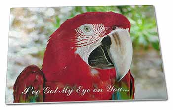 Large Glass Cutting Chopping Board Parrot 