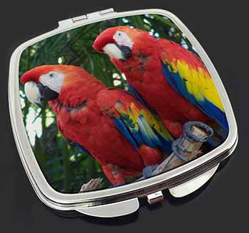 Macaw Parrots in Palm Tree Make-Up Compact Mirror