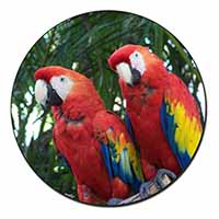Macaw Parrots in Palm Tree Fridge Magnet Printed Full Colour