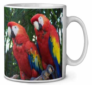 Macaw Parrots in Palm Tree Ceramic 10oz Coffee Mug/Tea Cup