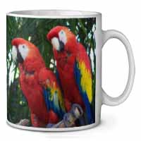 Macaw Parrots in Palm Tree Ceramic 10oz Coffee Mug/Tea Cup