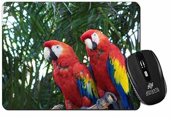 Macaw Parrots in Palm Tree Computer Mouse Mat